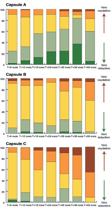 Figure 1. Profils sensoriels d’un même champagne à différents stades de vieillissement sur lattes, en fonction de la capsule utilisée.