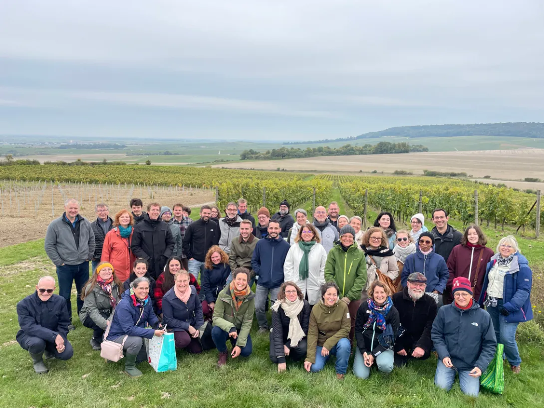 Photo de l'ADEME en visite en Champagne
